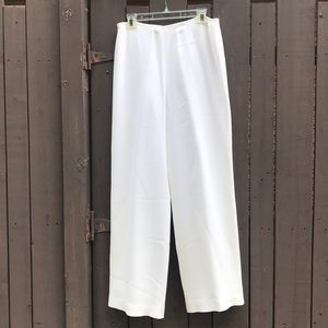 Vintage Anne Klein White Flowy Dress Pants